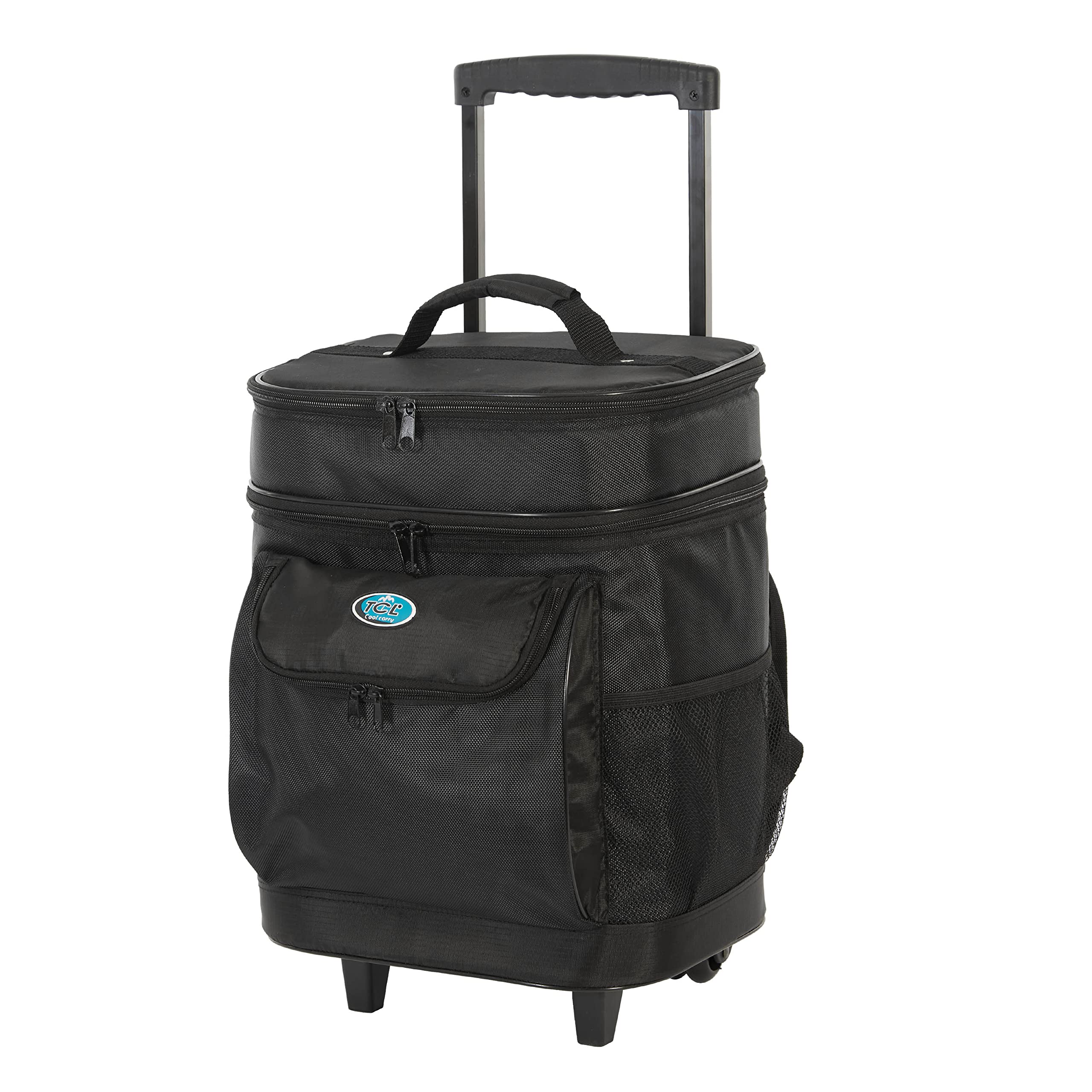 Photo 1 of *** USED *** Travelers Club 18" Cool Carry 2 Section Insulated Rolling Cooler Black
