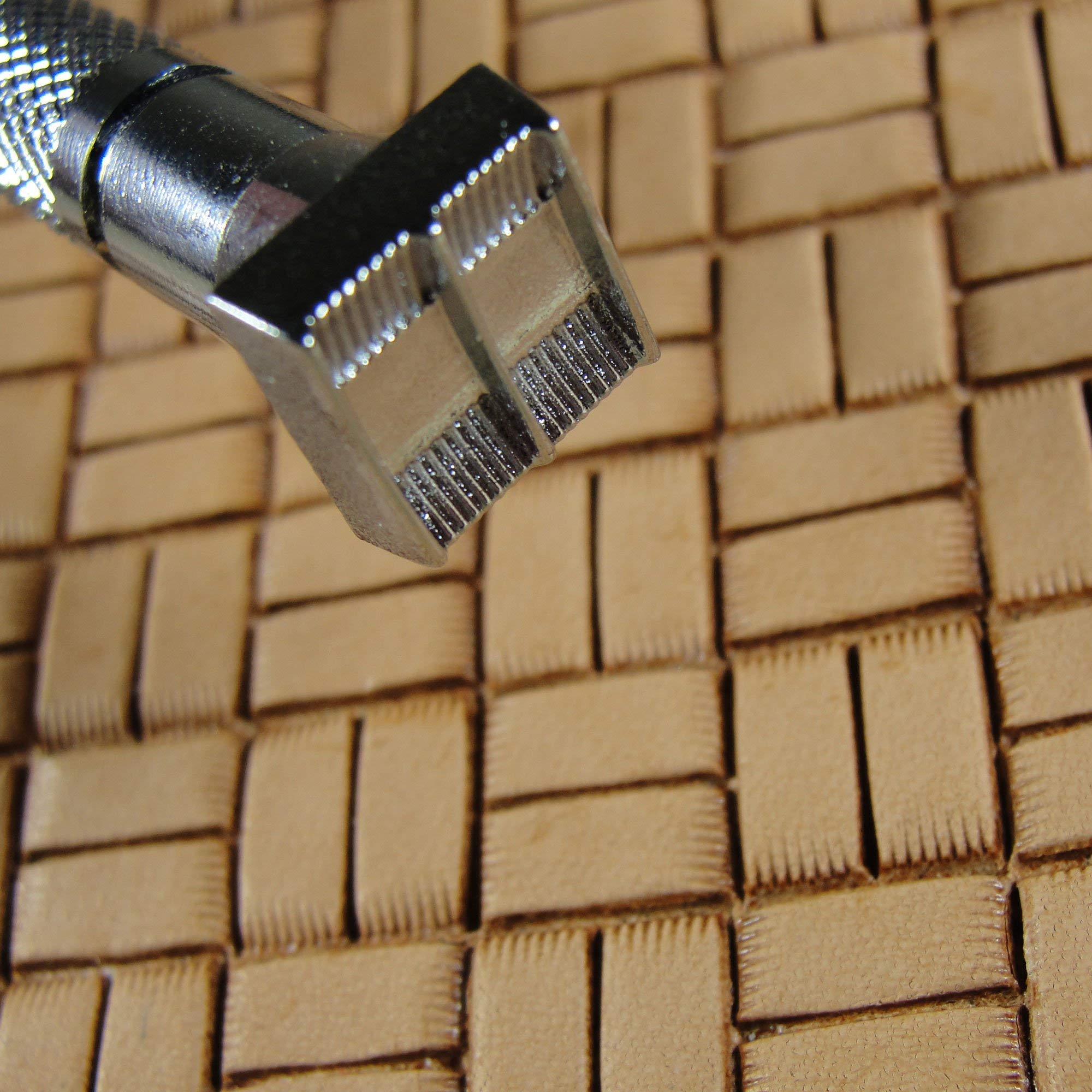 Pro Leather Carvers Select - X507 Square Basket Weave Stamp (Leather Stamping Tool)