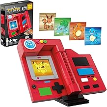 Mega Pokémon Jouets de Construction pour Les Enfants et Les Adultes, Pokédex de la région de Kanto à Construire avec 322 pièces, éléments Lumineux et Cartes, pour Les collectionneurs, HYM37