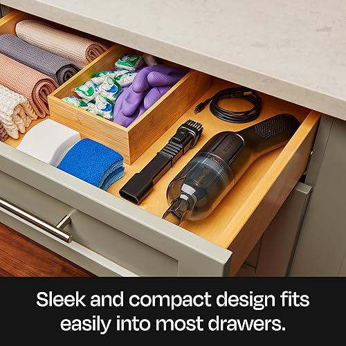 Miniatura 5 de BUFF Aspiradora de mano inalámbrica, aspiradora recargable para automóvil con ranura combinada y herramienta de cepillo incluida, para el hogar,