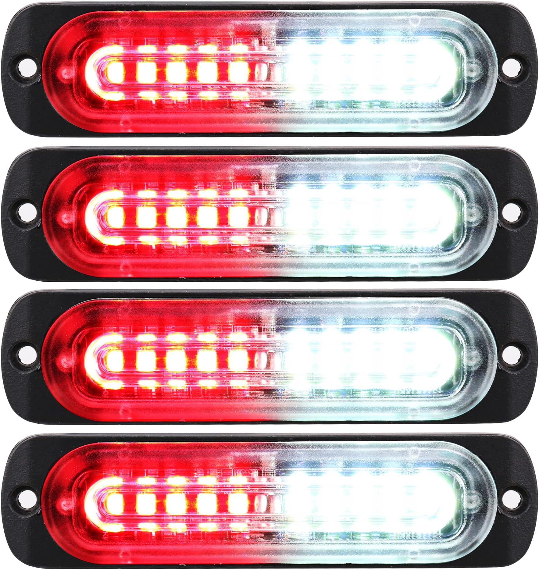 Primelux Strobe Lights for Trucks Red/White 4.4Inch