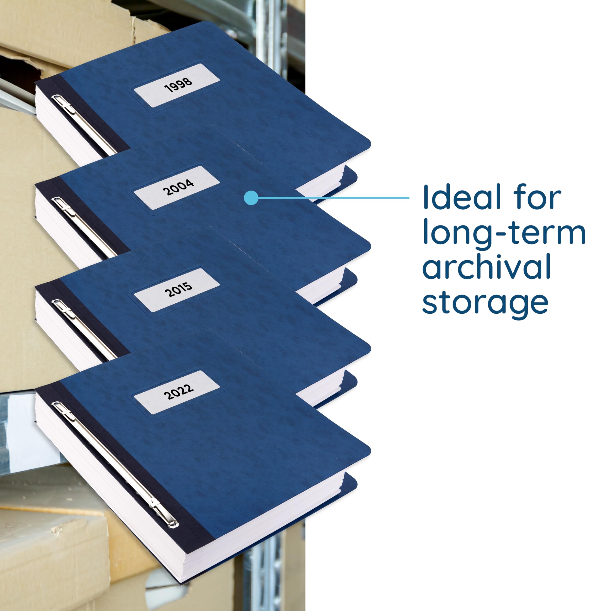 Blue Summit Supplies 25 copertine per relazioni in cartone pressato con elementi di fissaggio, blu scuro, formato lettera, copertina per relazioni, capacità 7,6 cm, confezione da 25