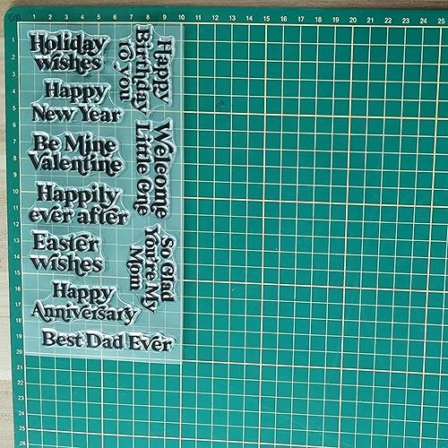 Miniatura 6 de Qoiseys Juego de sellos y troqueles transparentes para hacer tarjetas, plantillas de corte para álbumes de recortes, álbum de fotos, papel