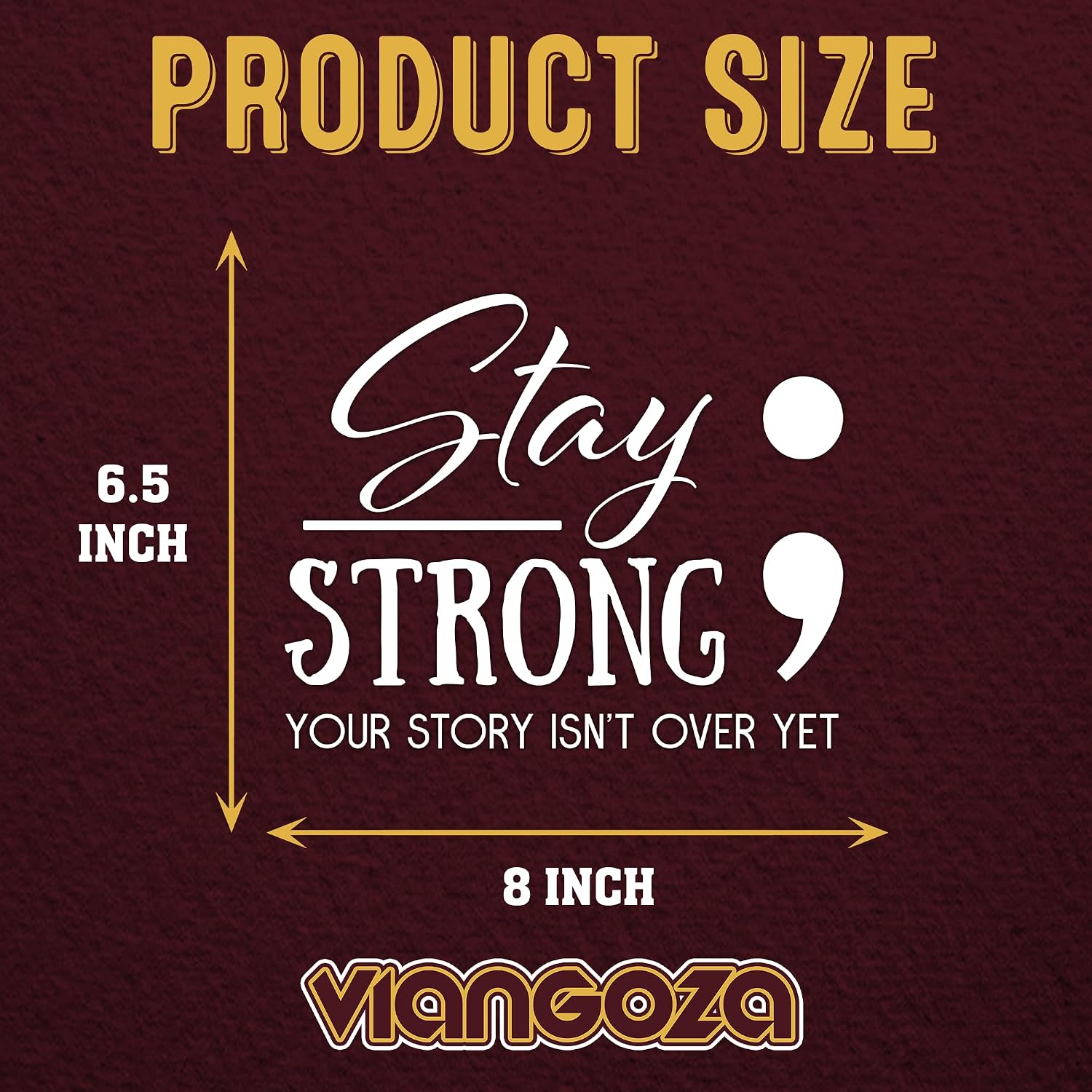Stay Strong Your Story Isn't Over Yet Car Decal Funny Suicide Awareness, Mental Health, Decals Vinyl Waterproof 8 inch Bumper Sticker for Trucks Window, Car Accessories Decorations Gifts for Mom Dad