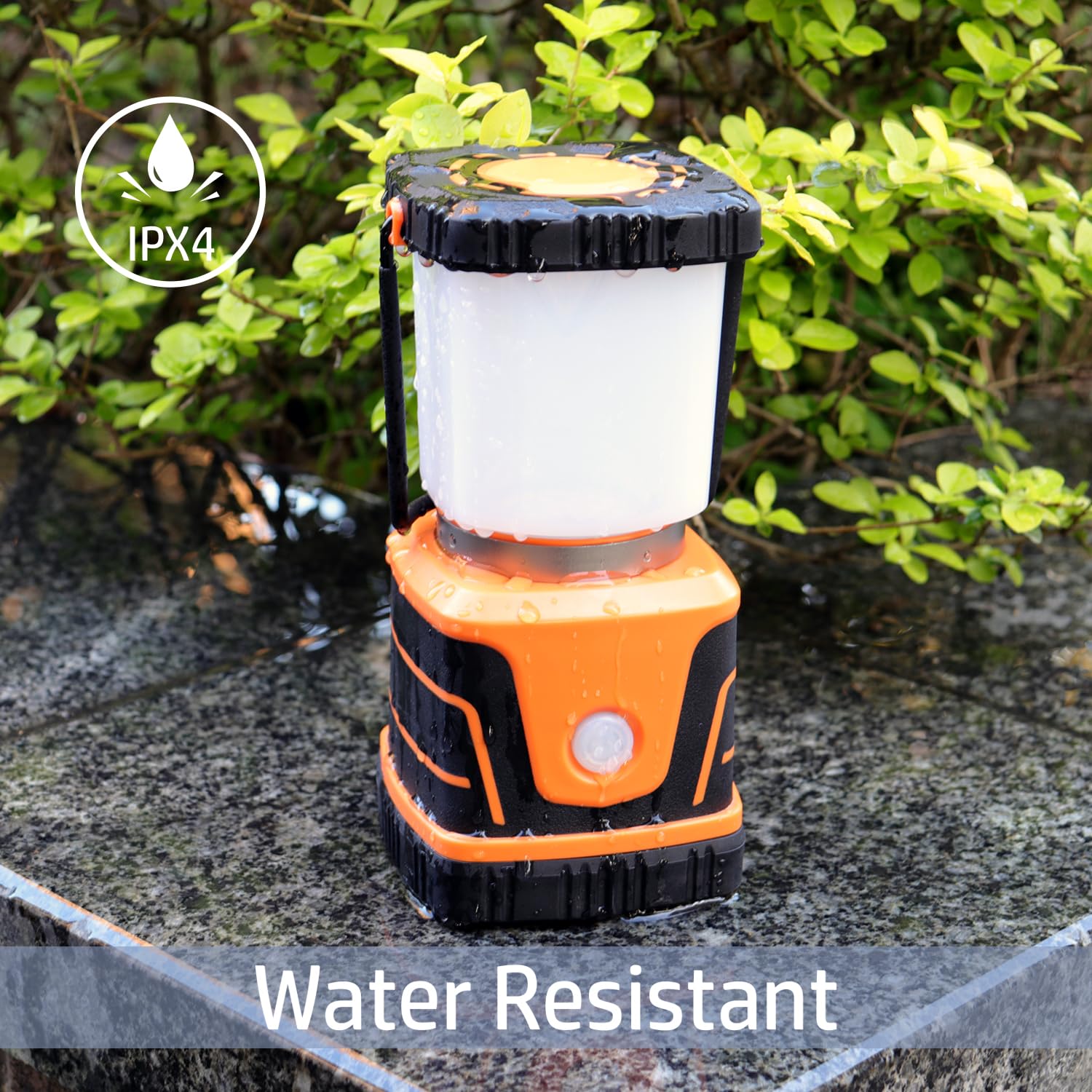 Lámpara LED de camping superbrillante de 1500 lúmenes, 4 modos de luz, reflector regulable, lámpara de emergencia alimentada por baterías, adecuada para excursiones nocturnas, tienda de campaña
