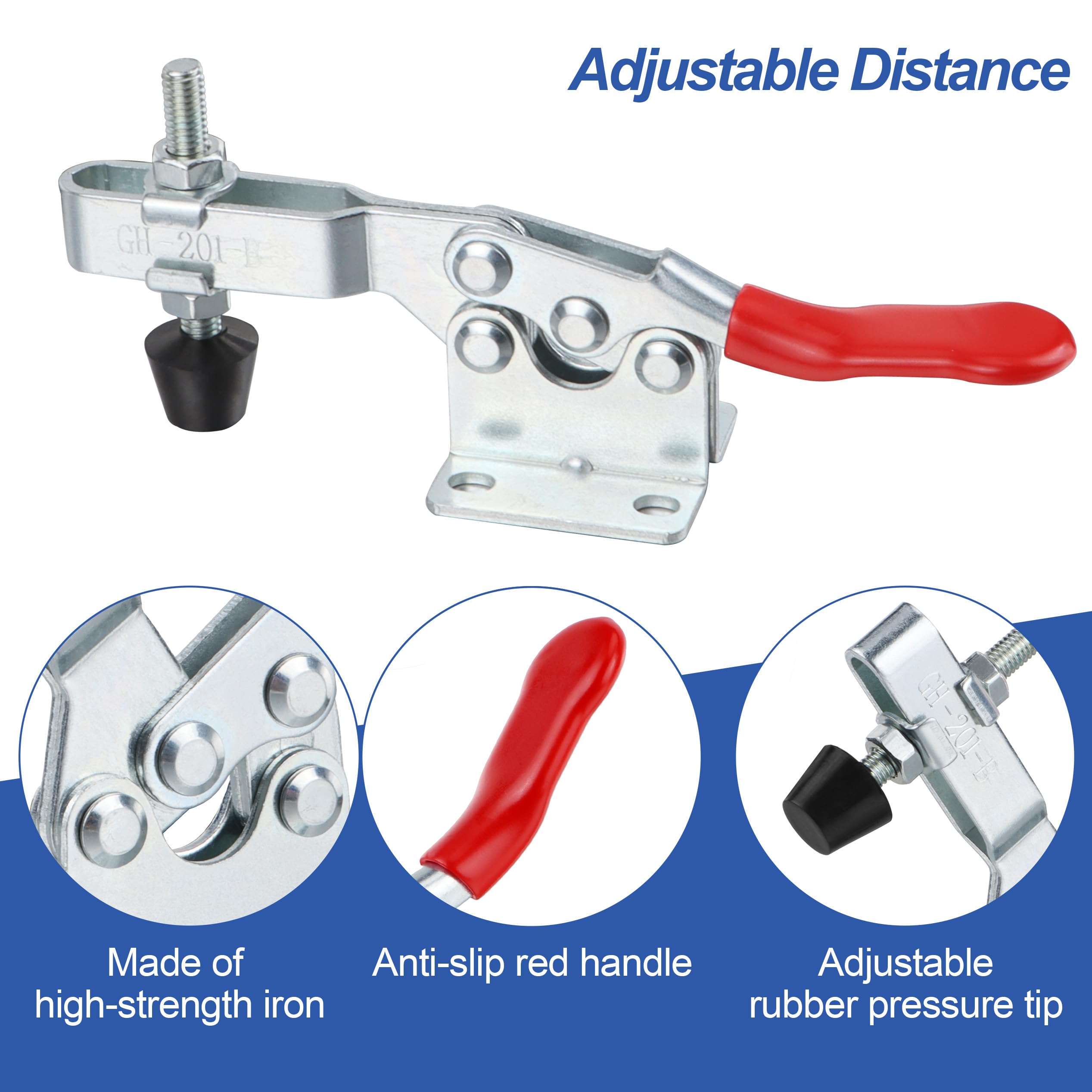 Pince à Genouillère Agatige GH-13002-B - Desserrage Rapide - Capacité De Serrage Pour Machines, Bois, Soudure - Fer Galvanisé