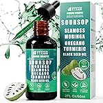 Vyxion Soursop Bitters Liquid Drops 10 in 1 with Sea Moss, Moringa, Turmeric, Black Seed Oil, Oregano, Ashwagandha | Herbal Extracts for Overall Health-Enhancing | Vegan, Non-GMO | 2 Fl Oz
