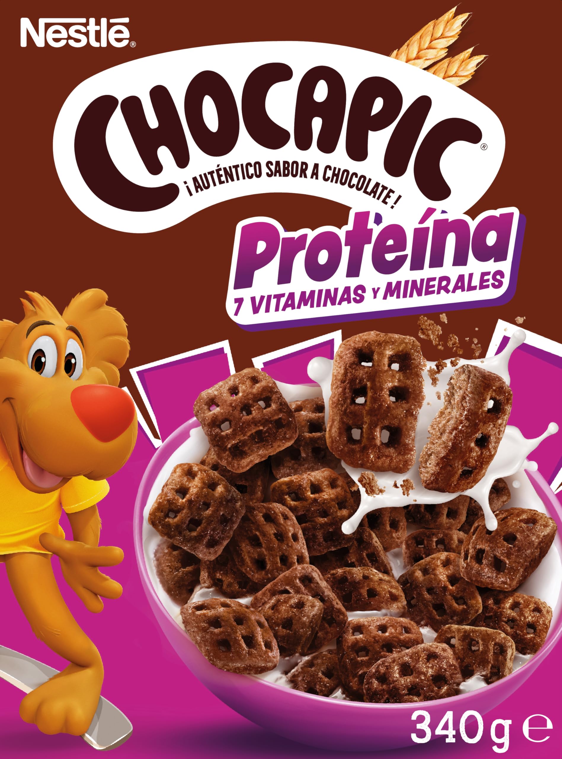 Cereales Nestlé Chocapic Proteína, Cereales integrales con chocolate, 7 estuches de 340g