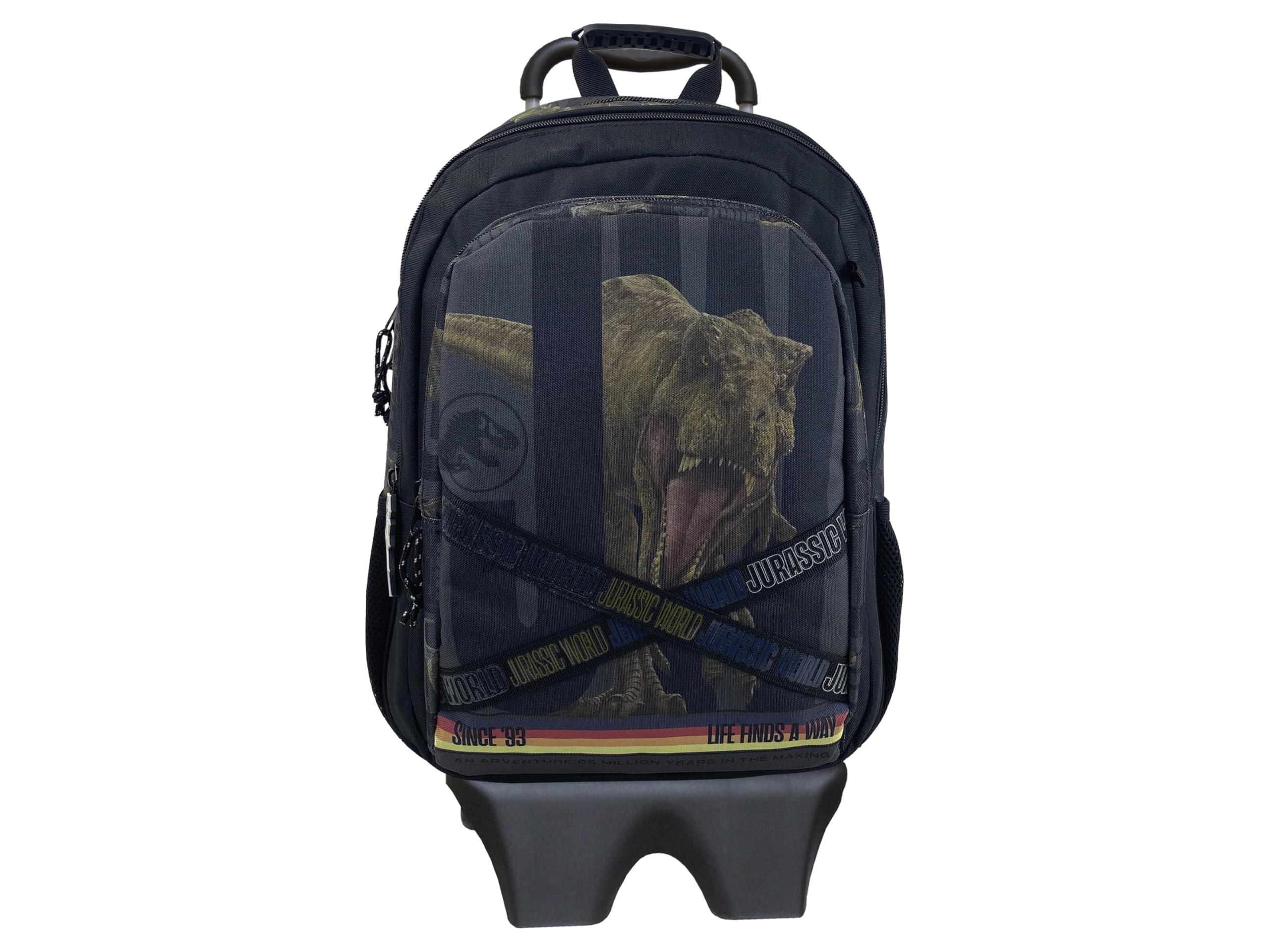 CYPBRANDS Jurassic World- Mochila, Adaptable a carro, Material escolar, Mochila casual, Colección Roar, Color gris, Producto Oficial