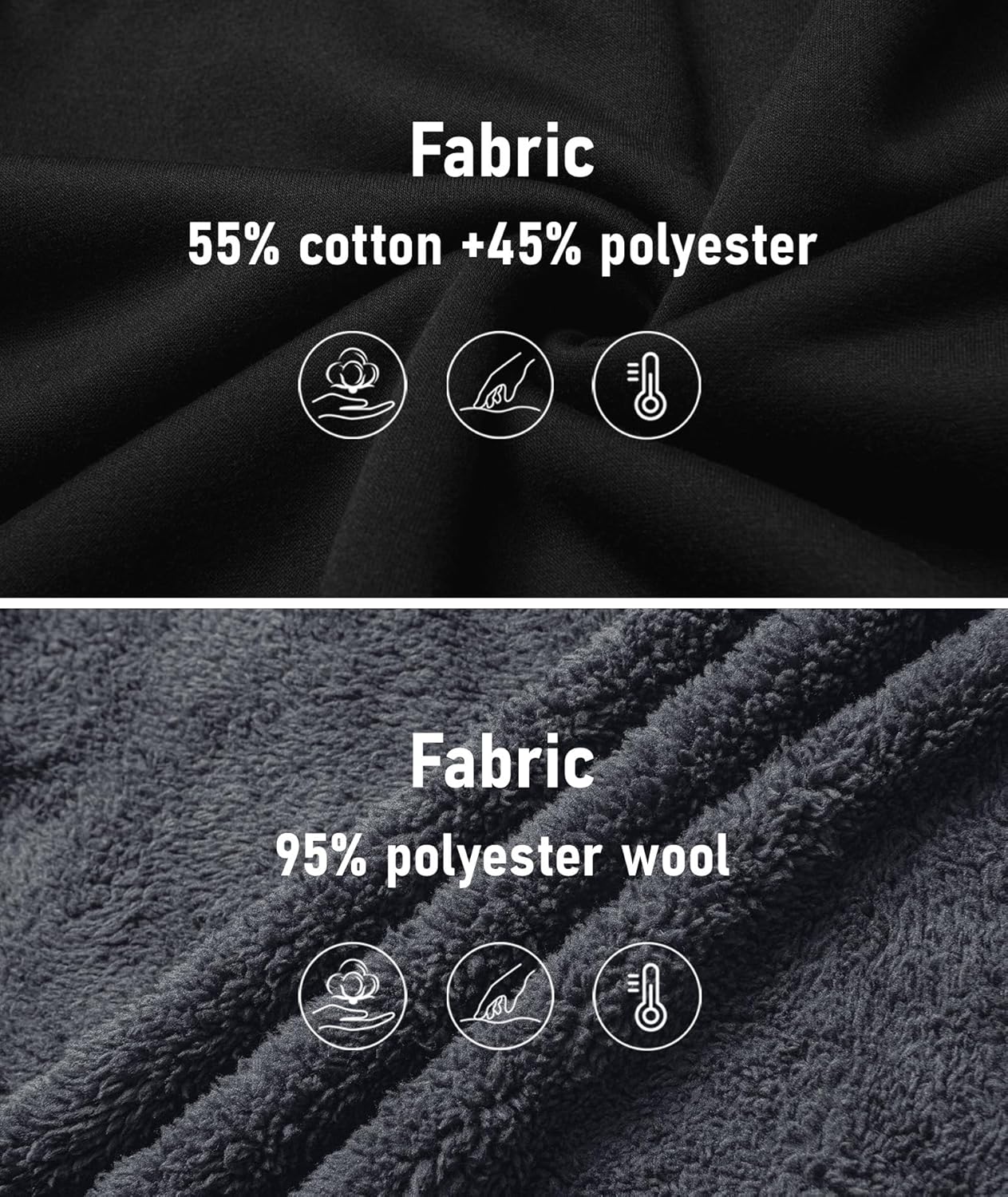 SCODI Hoodies for Men Heavyweight Fleece Sweatshirt - Full Zip Up Thick Sherpa Lined Hooded Jacket - Image 5