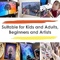 Vista 6 de Intoeffect - Juego de pintura acrílica de 24 colores tubos - pinturas acrílicas para pintar - Juegos de pintura no tóxica para niños, adultos