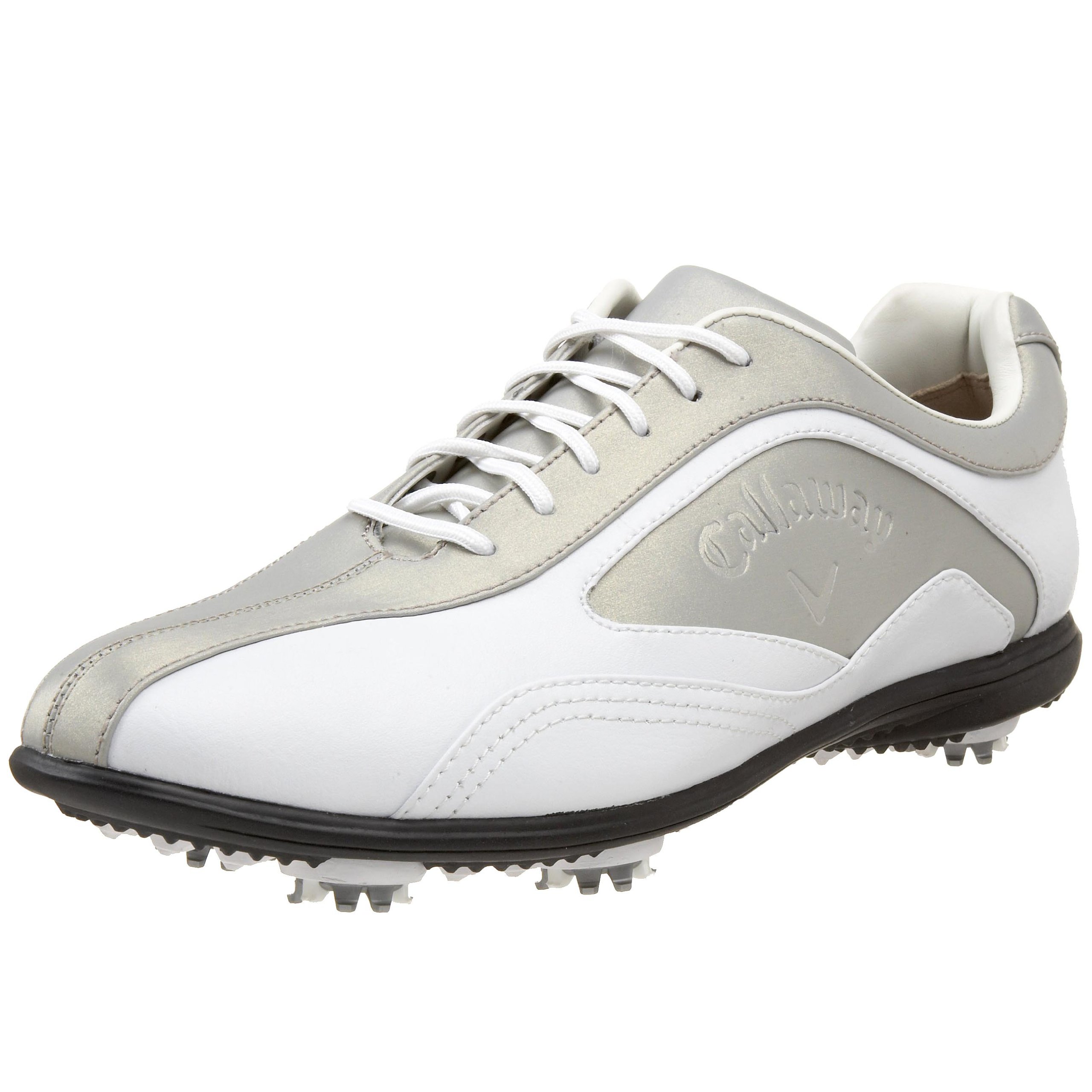 Callaway Women's Batista Golf Shoe,White/Metallic Silver,US Women's 11 M