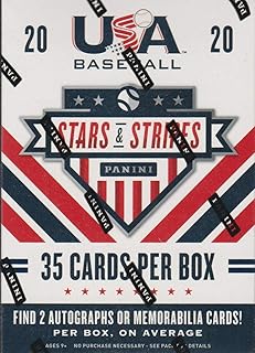 2020 Panini USA Stars & Stripes Baseball BLASTER box (35 cards, TWO Memorabilia and/or Autograph cards)