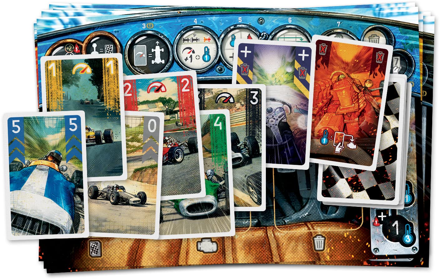 Asmodee Gra planszowa samochodowa | Adrenalinowa gra planszowa wyścigów samochodowych - 1-6 graczy - 10+ lat - 60 minut - wydanie włoskie
