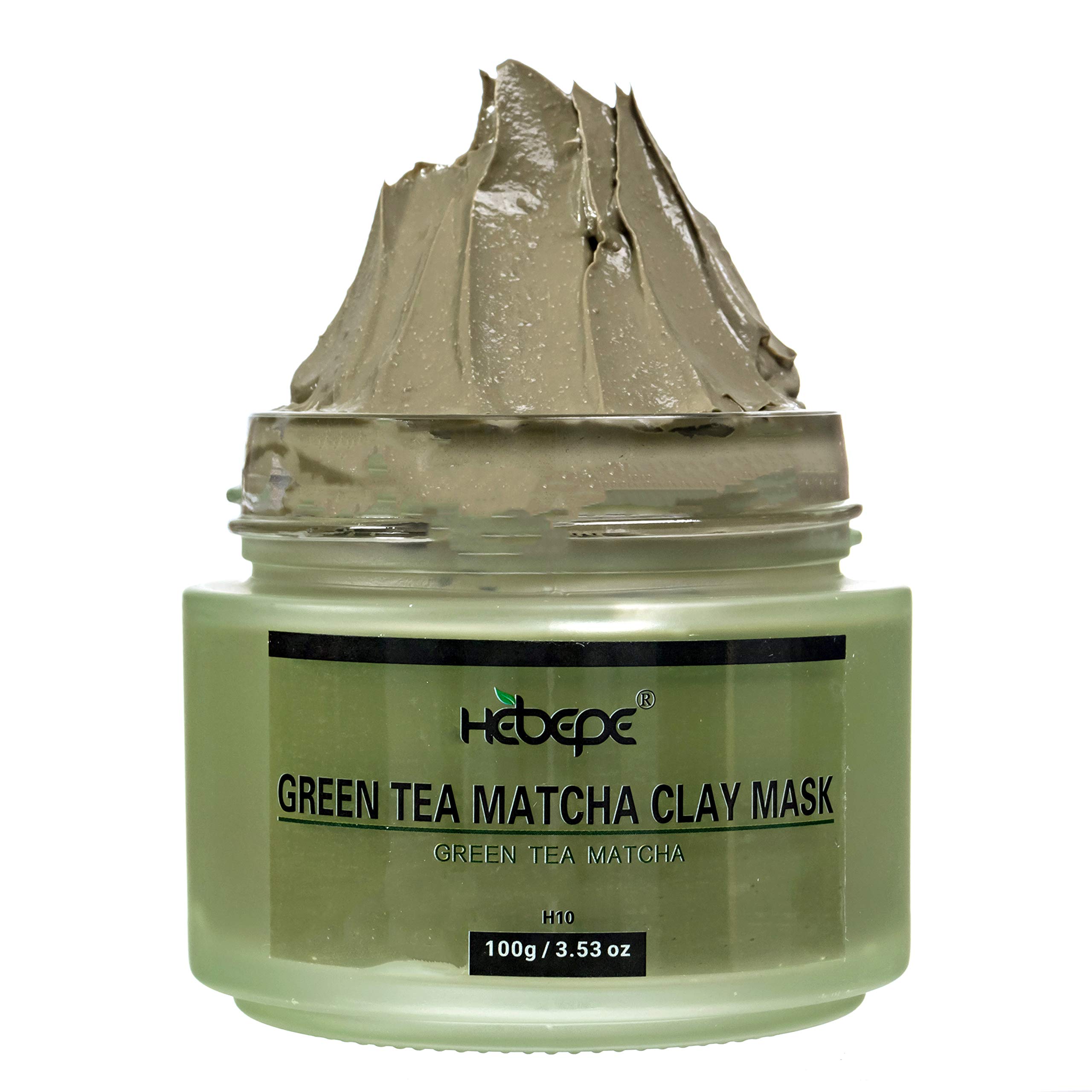 Green Tea Matcha Facial Detox Clay Mask with Mineral Oil, Wash Off Until Dry, Deep Cleaning, Hydrating, Detoxing, and Relaxing, Pore, and Blackhead Mask