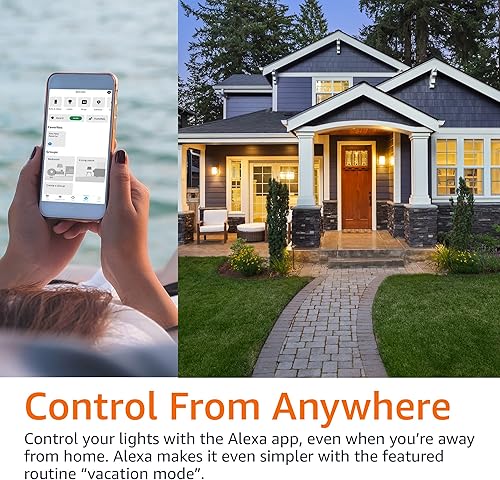 Miniatura 5 de Tienda Basics BR30 Bombilla LED inteligente WiFi para el hogar, compatible con Alexa, equivalente a 65 vatios, 9 W de eficiencia energética, base