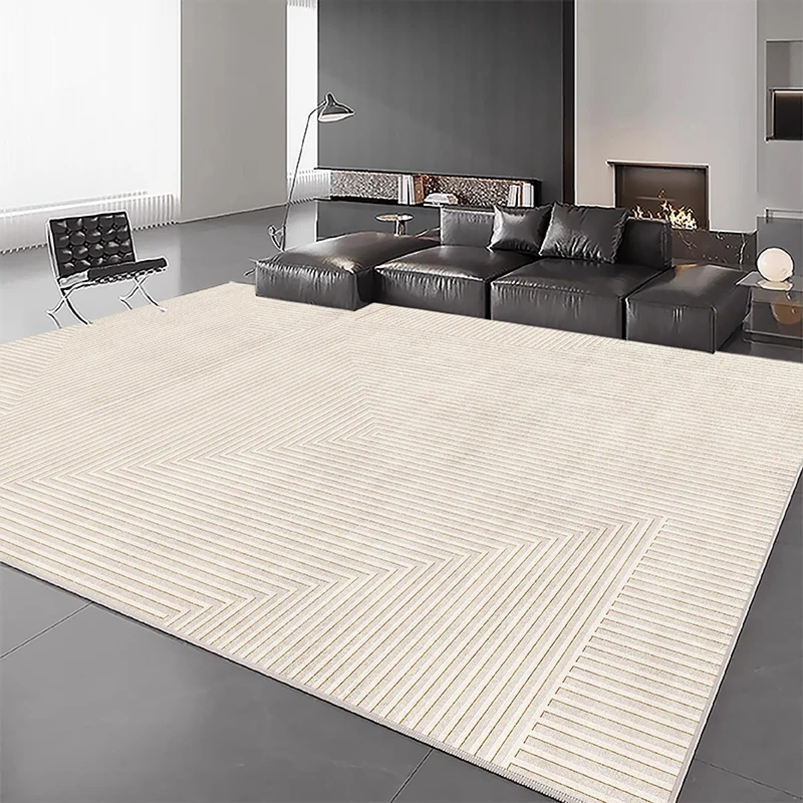 Tapis de salon moderne simple avec poils bouclés de haute densité