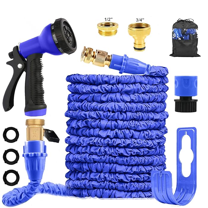 Buy HOMOZE Garden Hose Pipe 50FT Expandable Garden Hose With 8 Functions Spray Gun/Hose Hanger