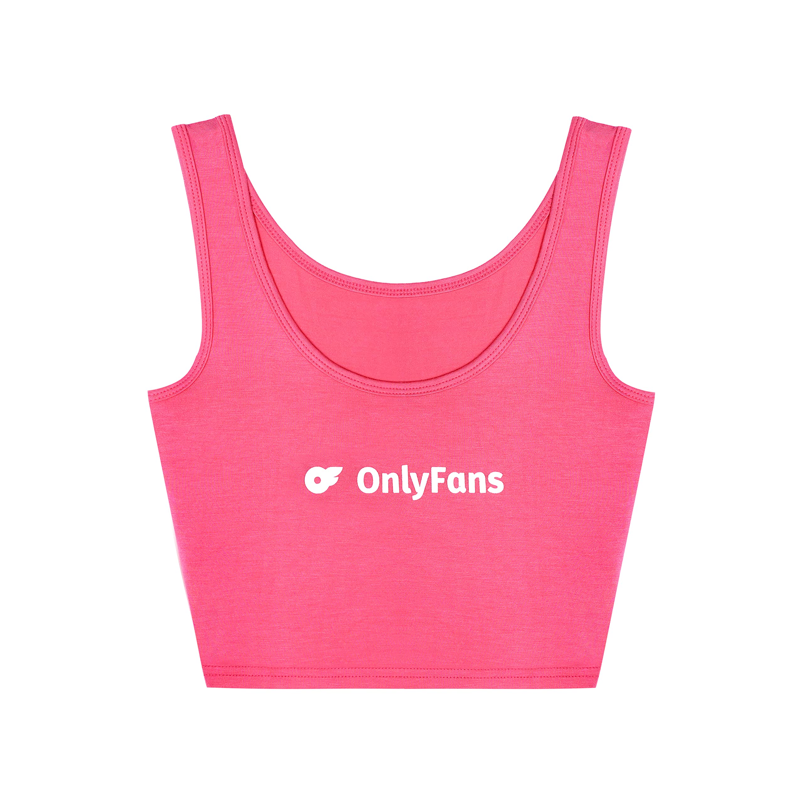 Onlyfans Women's Pink Seamless Crop Tank Top – Sleeveless Fitted Athletic Camisole For Everyday Wear, One Size
