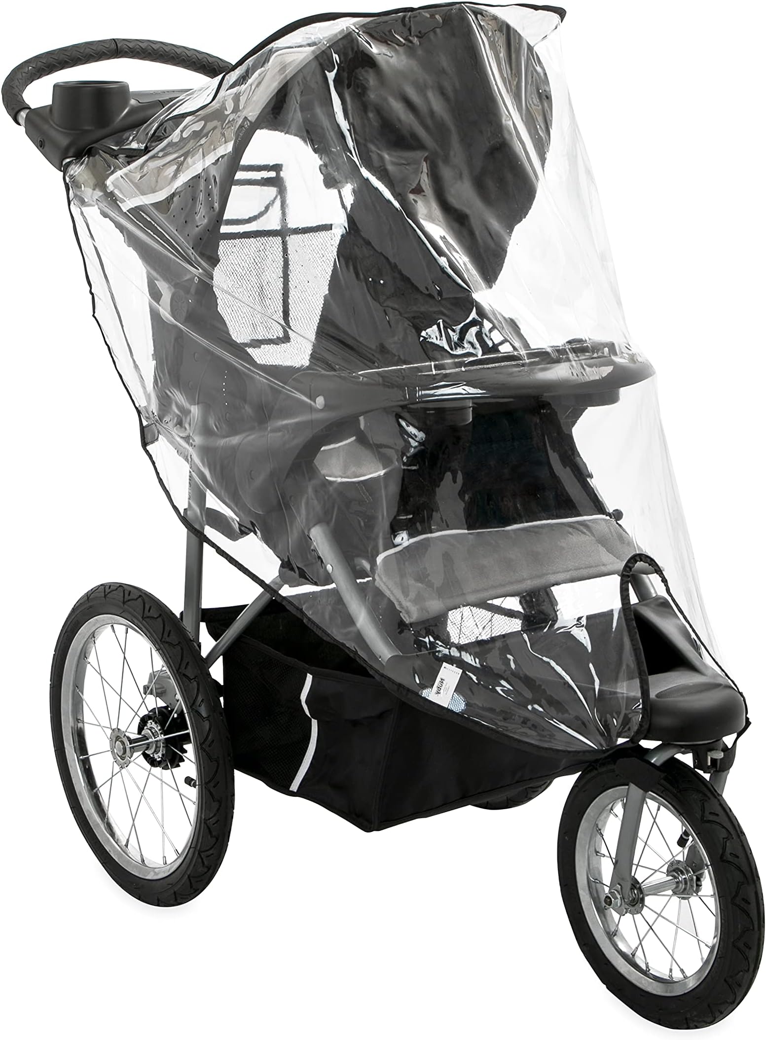 Nuby Rain Weather Shield for Jogging Stroller, Clear Stroller Cover with Storage Pocket, Only Fits Most Jogging Strollers