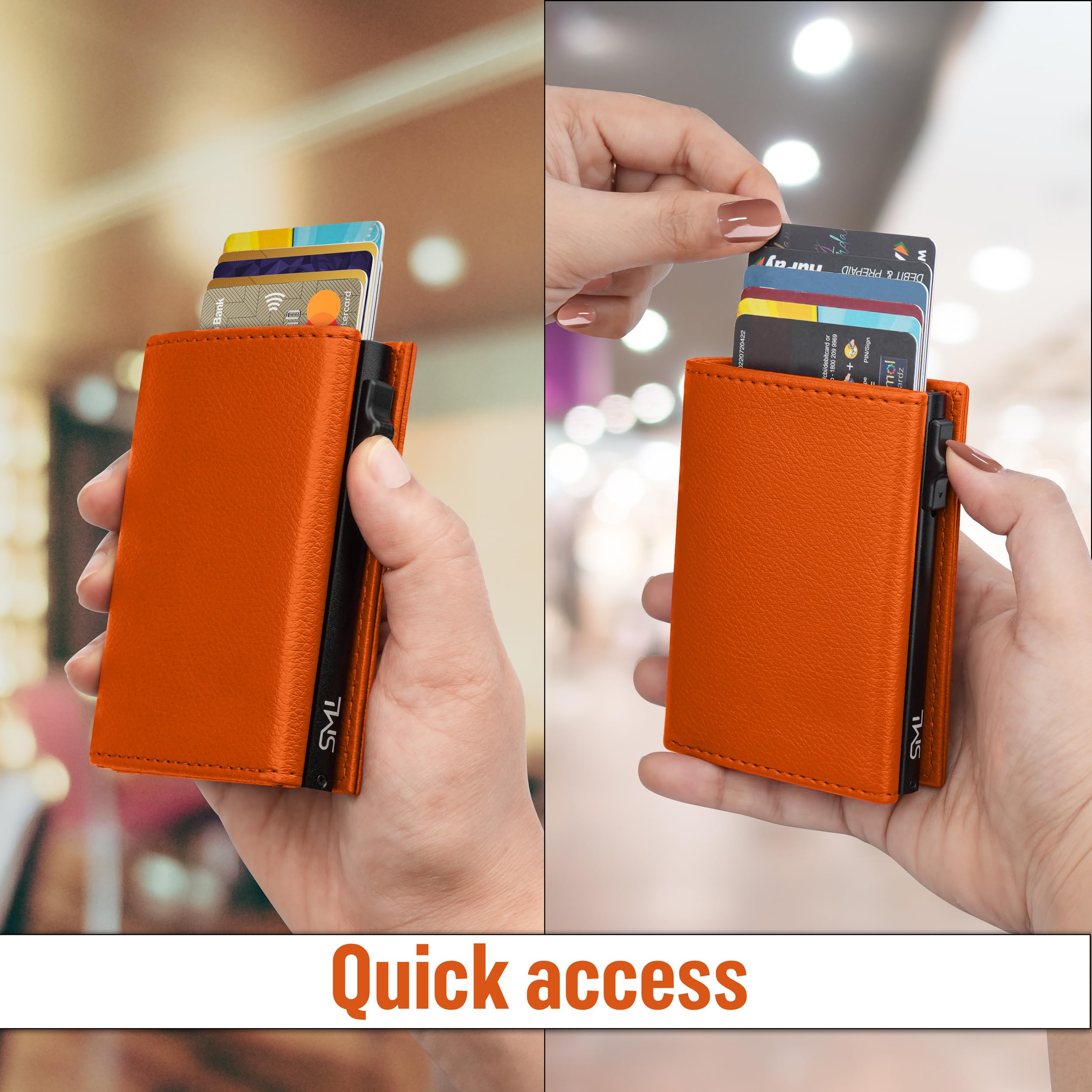 The Wallet Store Urban Pop RFID Protection Wallet Cardholder - Orange