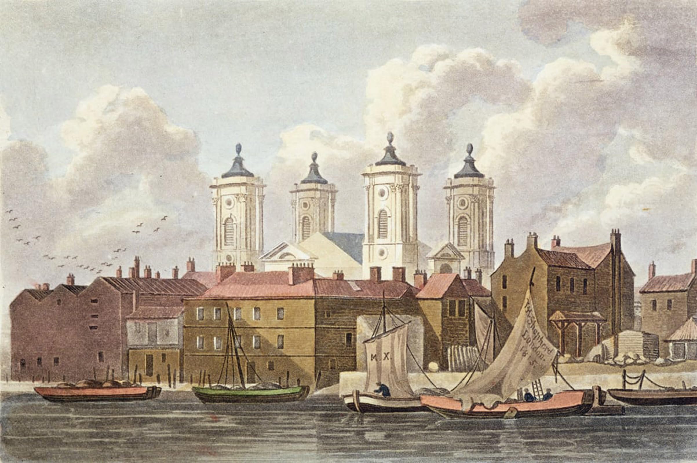 SERENDIPITP Abstract Painting Mural Print Picture Wall Decor Painting St Johns Church Westminster by Hosmer Shepherd Vintage Wall Artwork for Home Decor 60x90cm