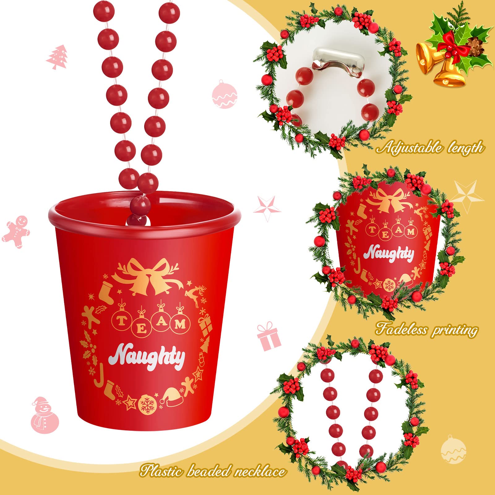 Gros Exquis Rouge Cerise Multi Brins Plastique Verre Tube Perles Collier DE7