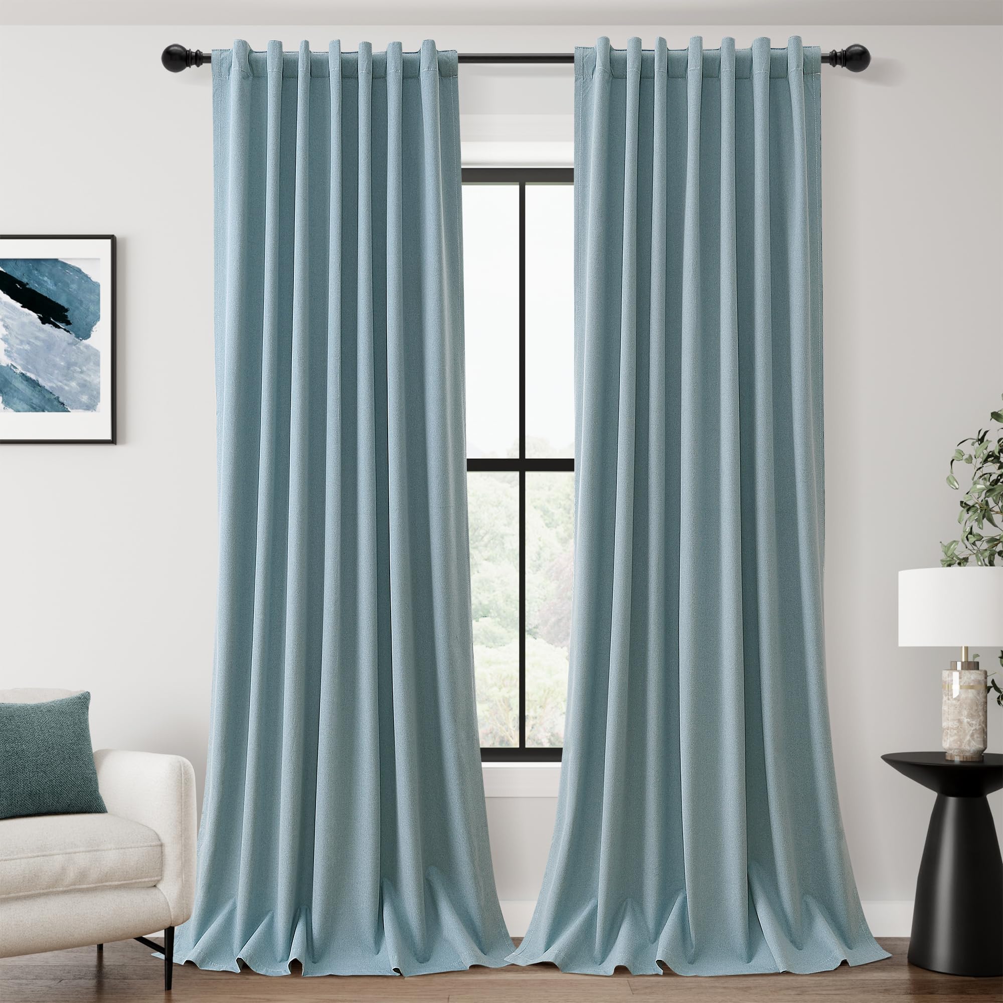Curtain Panels 108 Length Sundial Linen Upholstered Custom Linen