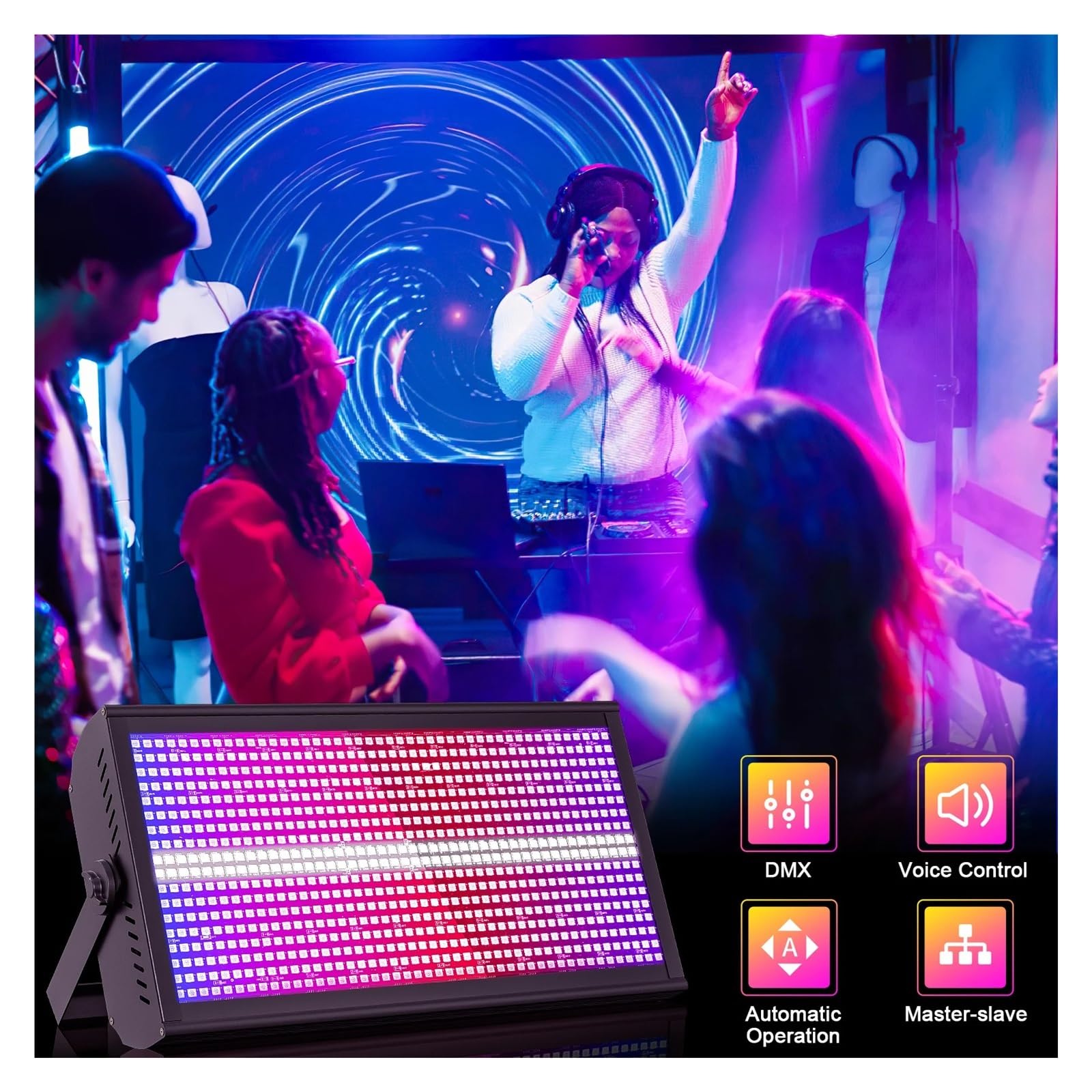 Oświetlenie LED RGB, Scena Światło Bar Wash Strobe Światła, 130 W RGB LED Uplight DMX512 DJ Na Imprezę Dyskotekę Ślub Wakacje KTV