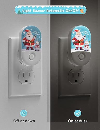 Miniatura 2 de LOHAS - Lámpara de noche LED con enchufe para pared y sensor automático de luz, luz regulable, 0.6W, 3060lúmenes, 2000K, luz baja en color azul para