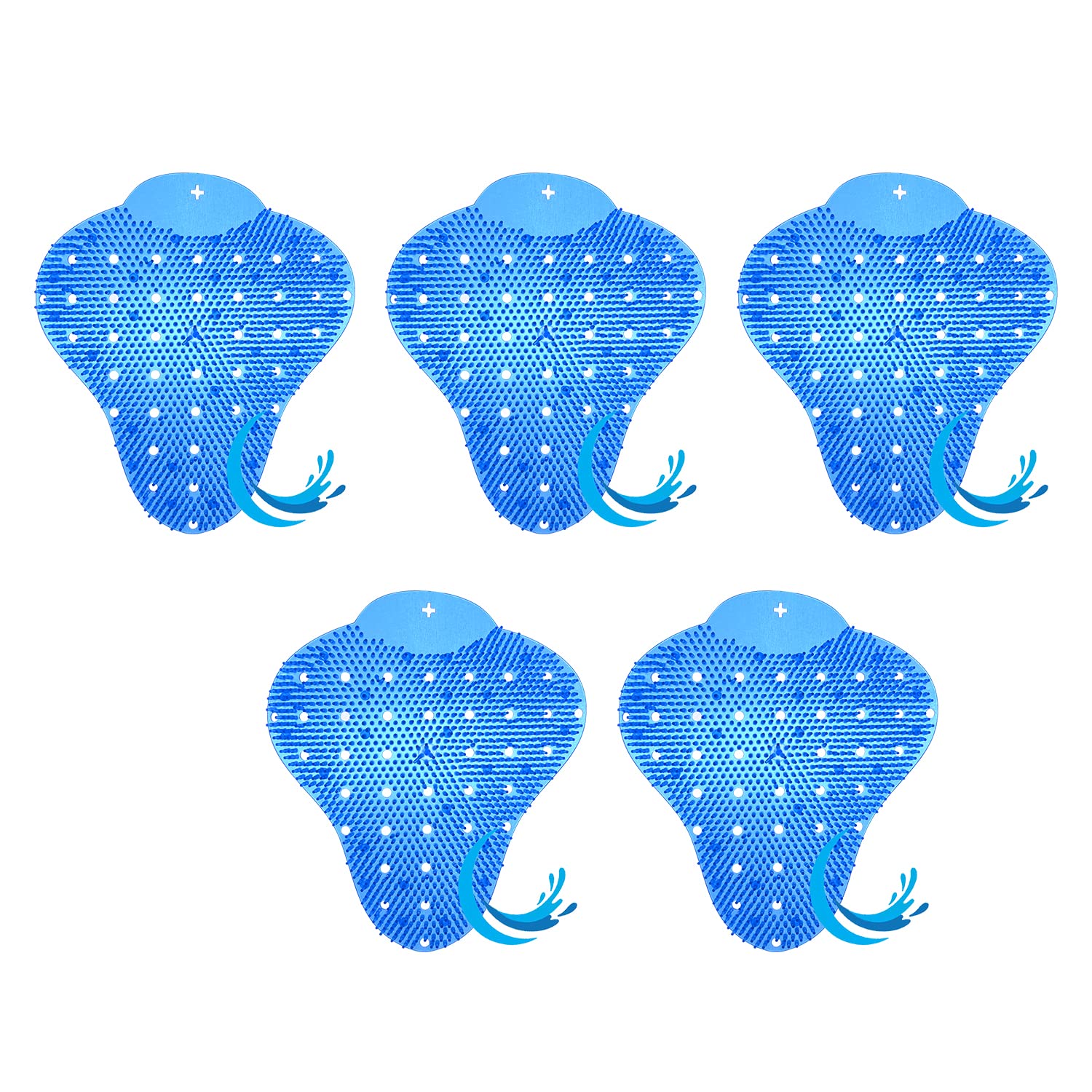 Zureni Urinal Screen Fresh Scented Anti-Splash Toilet Mat Bathroom Deodorizer Spatter with Air Freshener for Restroom (Blue,Fragrance-Amber sandalwood, 5 pcs)