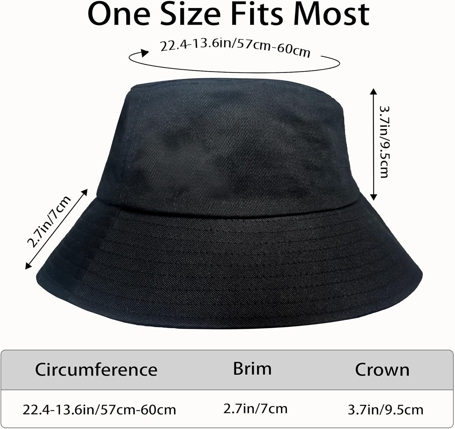 Hot Summer Bucket Hat Trendy Cotton for Beach Golf Fishing - Outdoor Vacation Camping Boonie Fishing Cap for Men Women Black - Image 6
