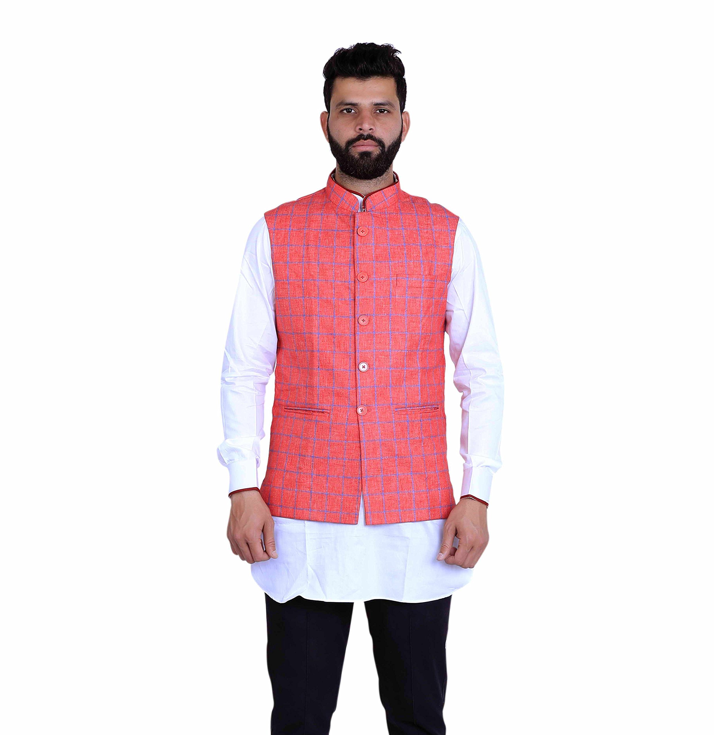 Veera ParidhaanChecksParty wearNehru Jacket(VP007060)-image-0