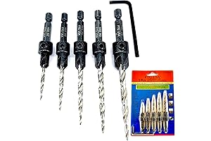 Adjustable Countersink Drill Bit Set: Precision Woodworking Essential