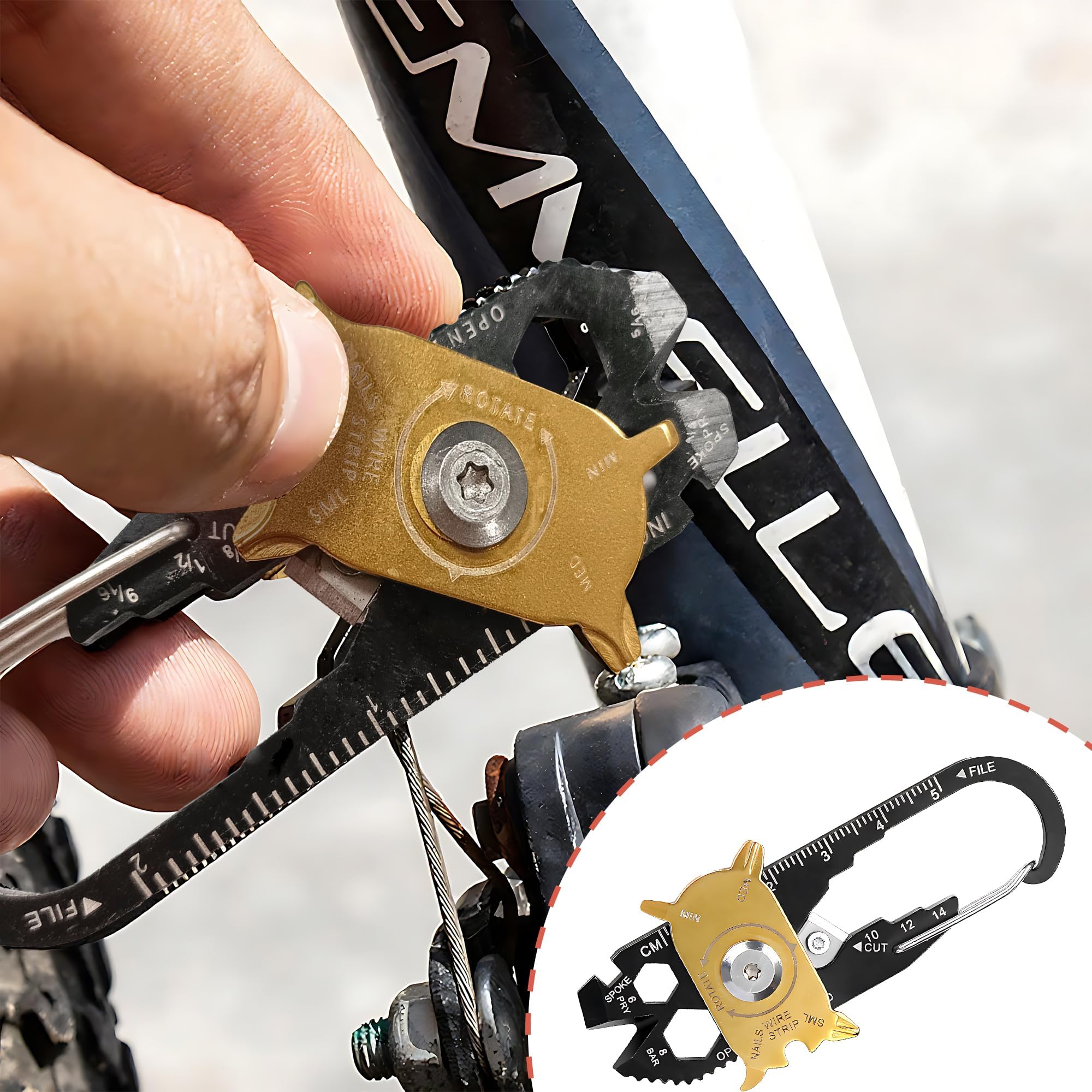 Multitool 20 In 1 Portachiavi In Acciaio Inox - Attrezzo Tascabile Con Cacciavite, Chiavi Esagonali E Apribottiglie