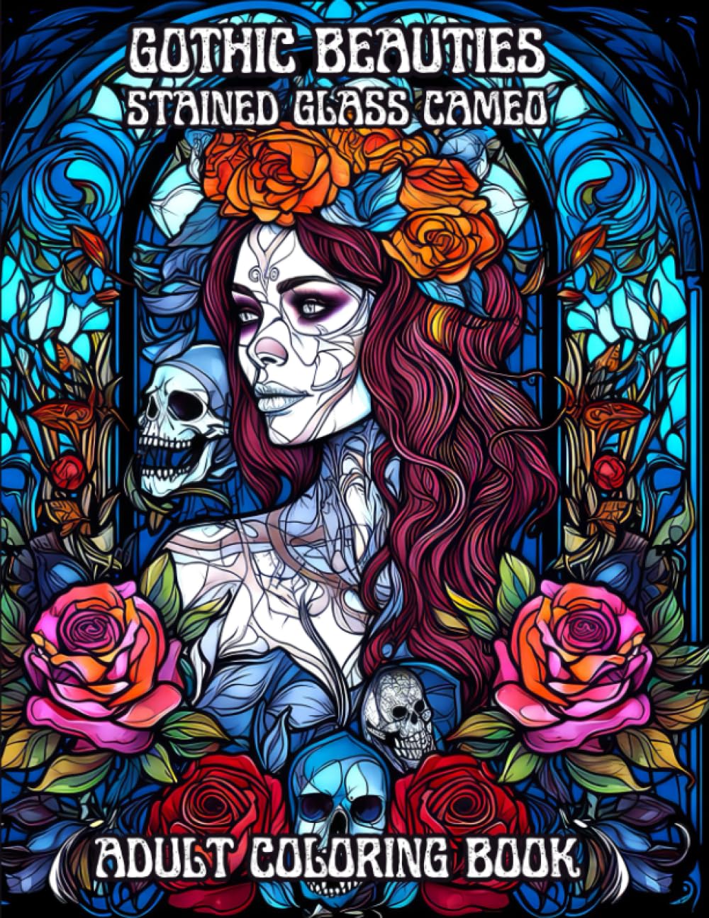 GOTHIC BEAUTIES-STAINED GLASS CAMEO ADULT COLORING BOOK
