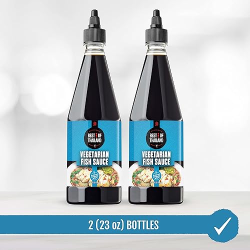 Miniatura 7 de Best Of Thailand Salsa de pescado vegetariana | [Mejorada sin MSG] Salsas veganas auténticas elaboradas asiáticas para aderezos y cocina,