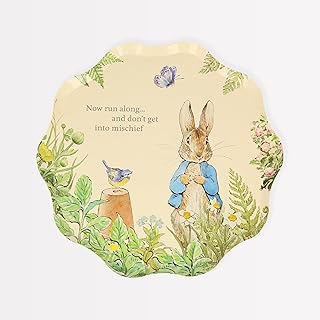 Meri Meri Peter Rabbit™ Dinner Plates (Pack of 8), Disposable Easter Paper Plates