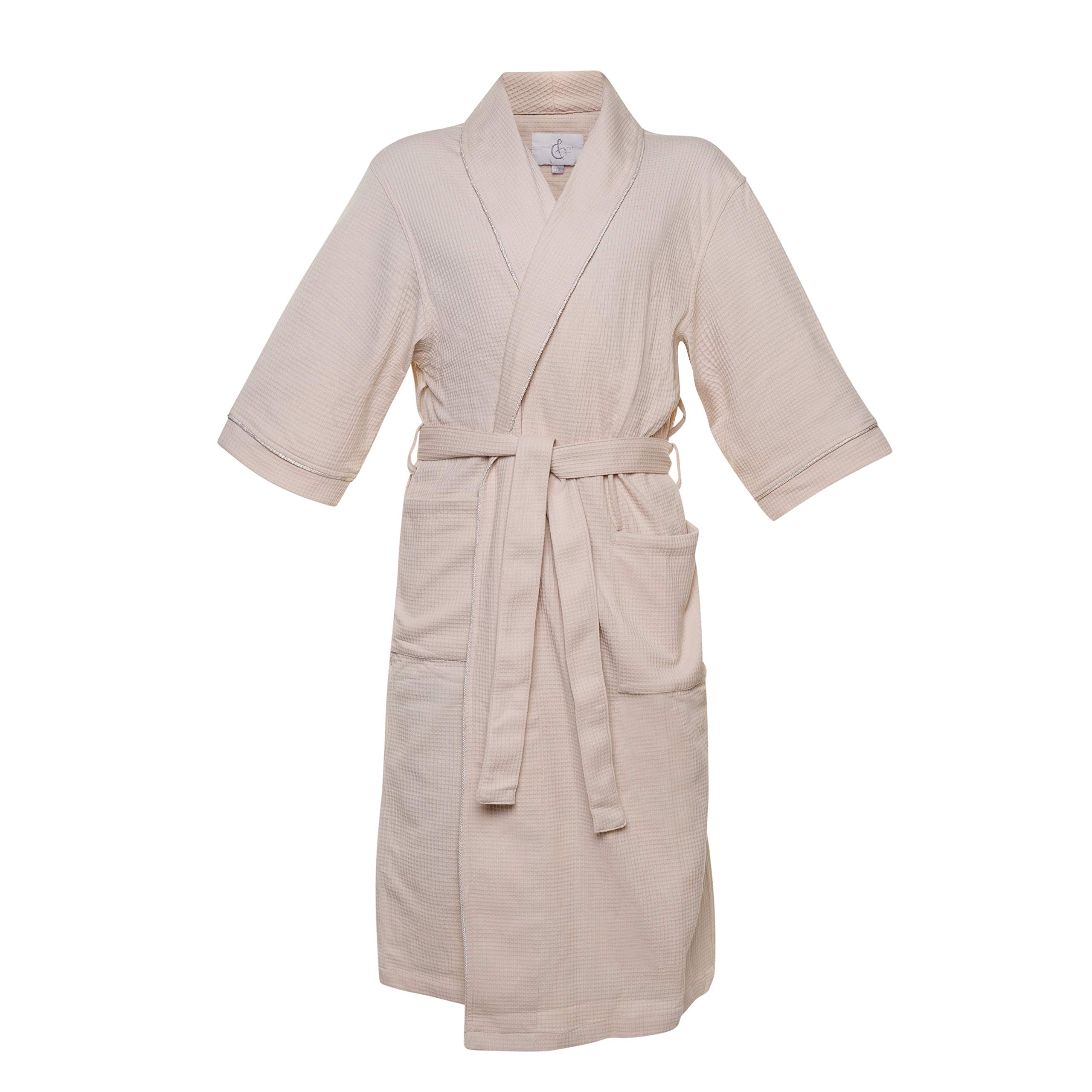 CHADSWORTH HAIG Knit Bathrobe Lightweight Super Soft Regent Classic Waffle Robe Hotel Spa Quality Women Men Unisex