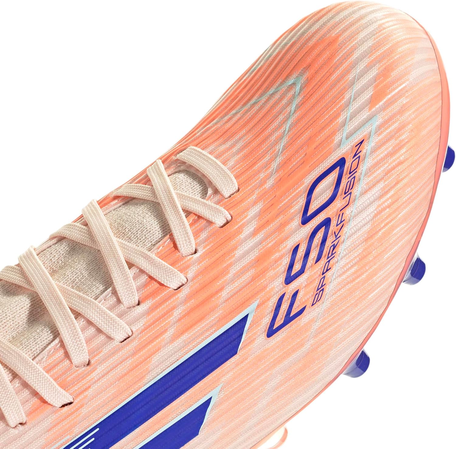 adidas Womens F50 Sparkfusion League Firm GroundArtificial Grass Soccer Cleats - Blue, Orange