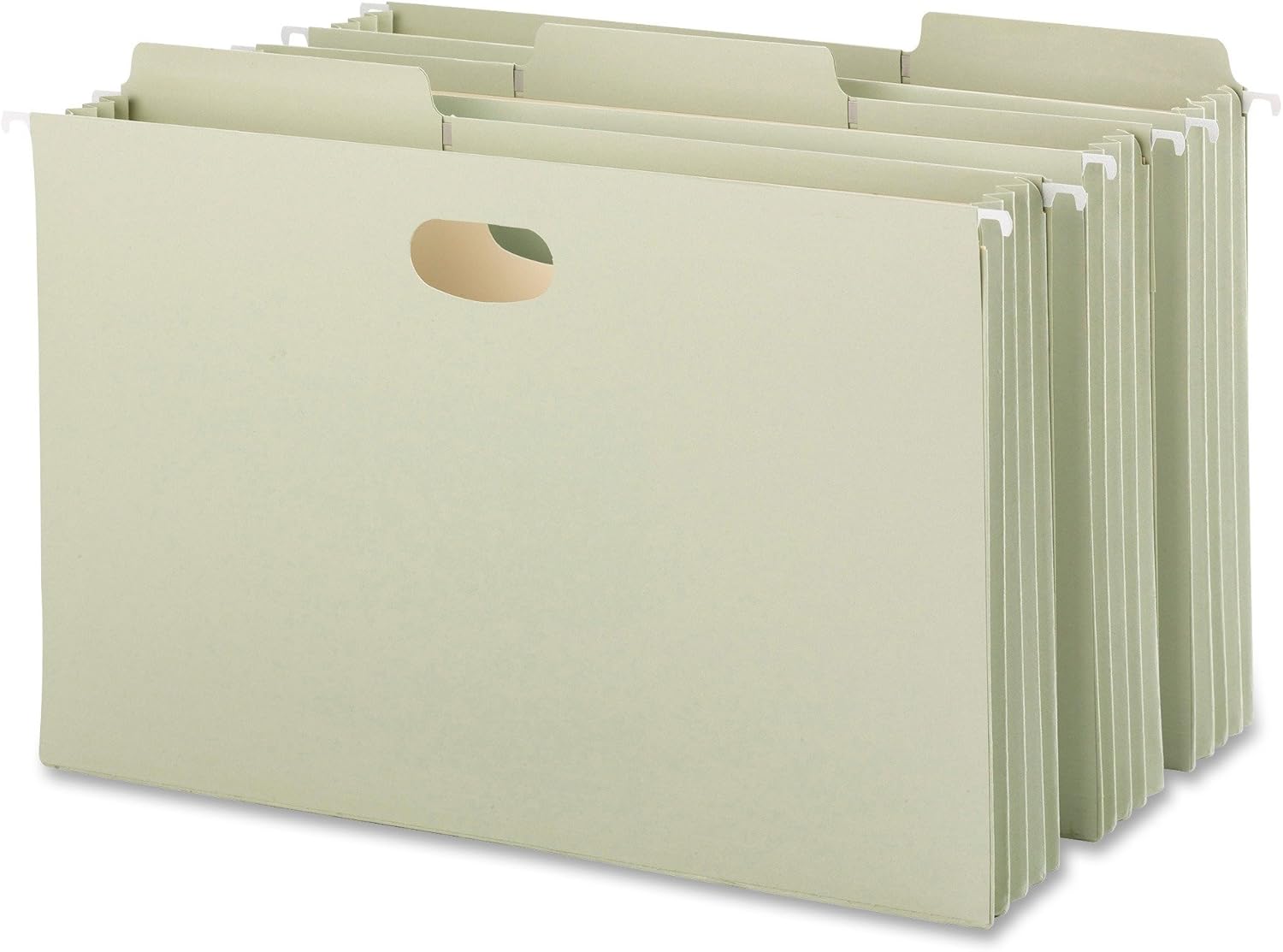 Smead 64322 Hanging Pockets,Heavy Duty, 3-1/2-Inch Exp,Legal,9/BX,Moss