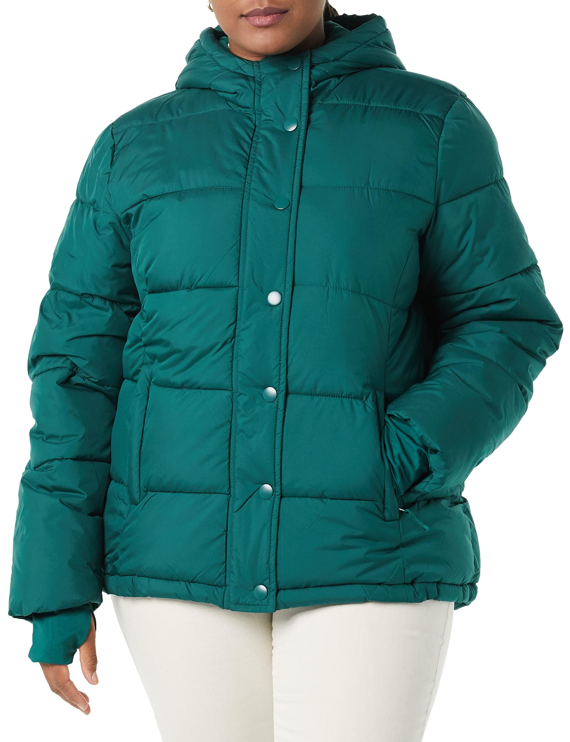 Amazon Essentials Piumino con Cappuccio a Maniche Lunghe Pesante (Taglie Forti Disponibili) Donna