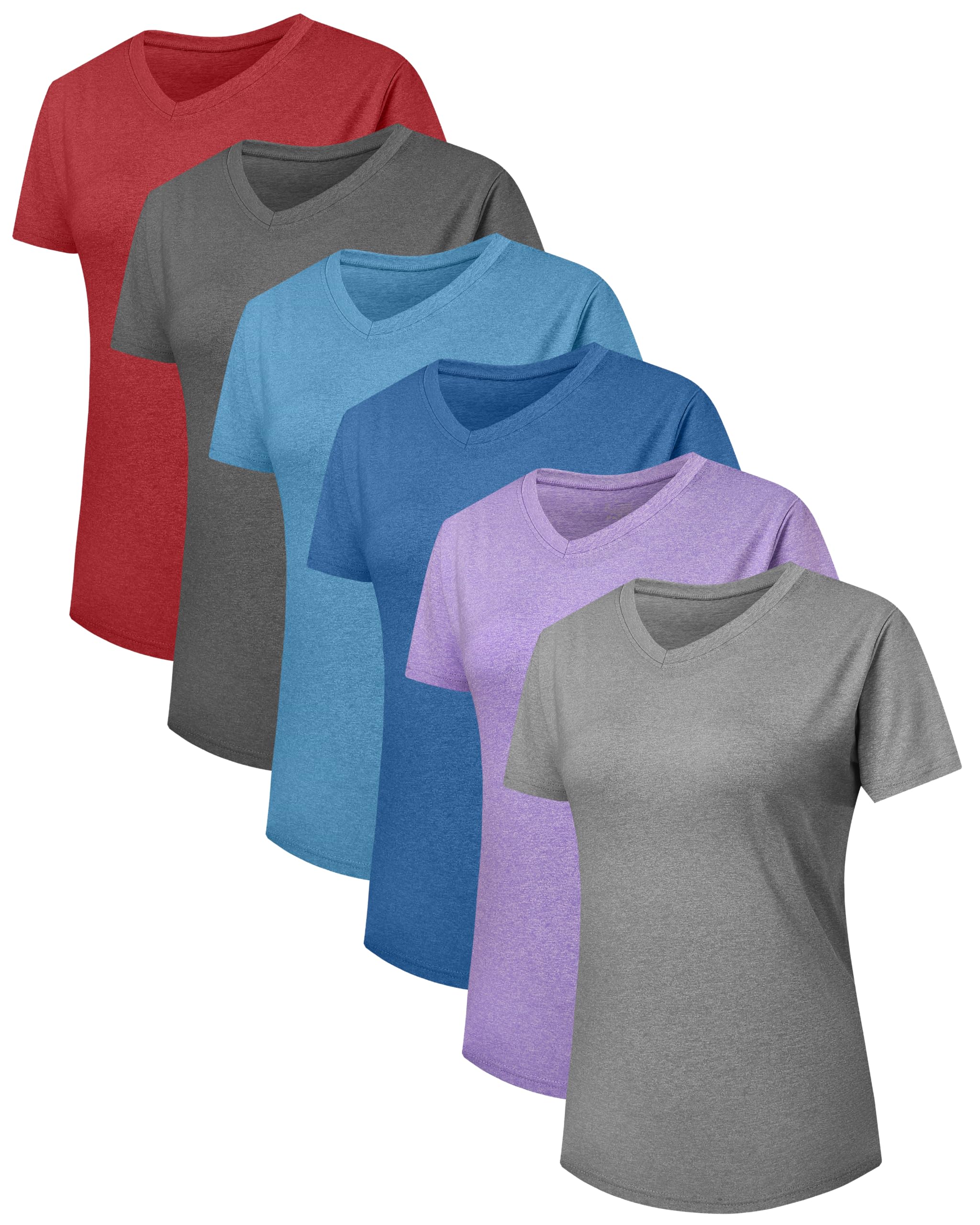 6 Pack Workout Tops UV UPF 50+