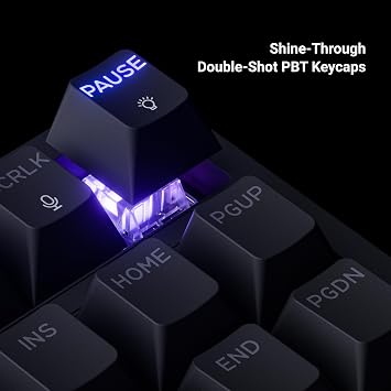 Keychron KJ4 Wireless Mechanical Keyboard - 80% Layout(87 Keys) Red Switch, QMK RGB Backlit, 2.4G/Bluetooth/USB-C, Double-Shot Cherry PBT Keycaps, 3750mAh Battery, Mac/Win/Linux Compatible - Black
