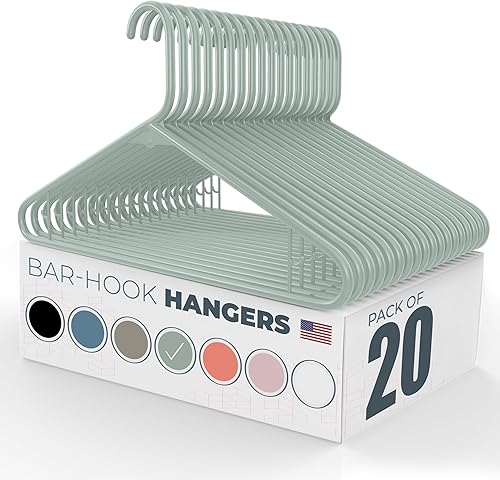 Miniatura 16 de Perchas de plástico fuertes hechas en Estados Unidos a granel, 20, 30, 50, 100 unidades, disponibles, para ropa de lavandería, perchas de plástico