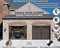 Vista 7 de Puerta mosquitera de garaje para garaje de 1 auto desplegable de 8 x 7 pies, pantalla magnética de puerta de 8 x 7 pies