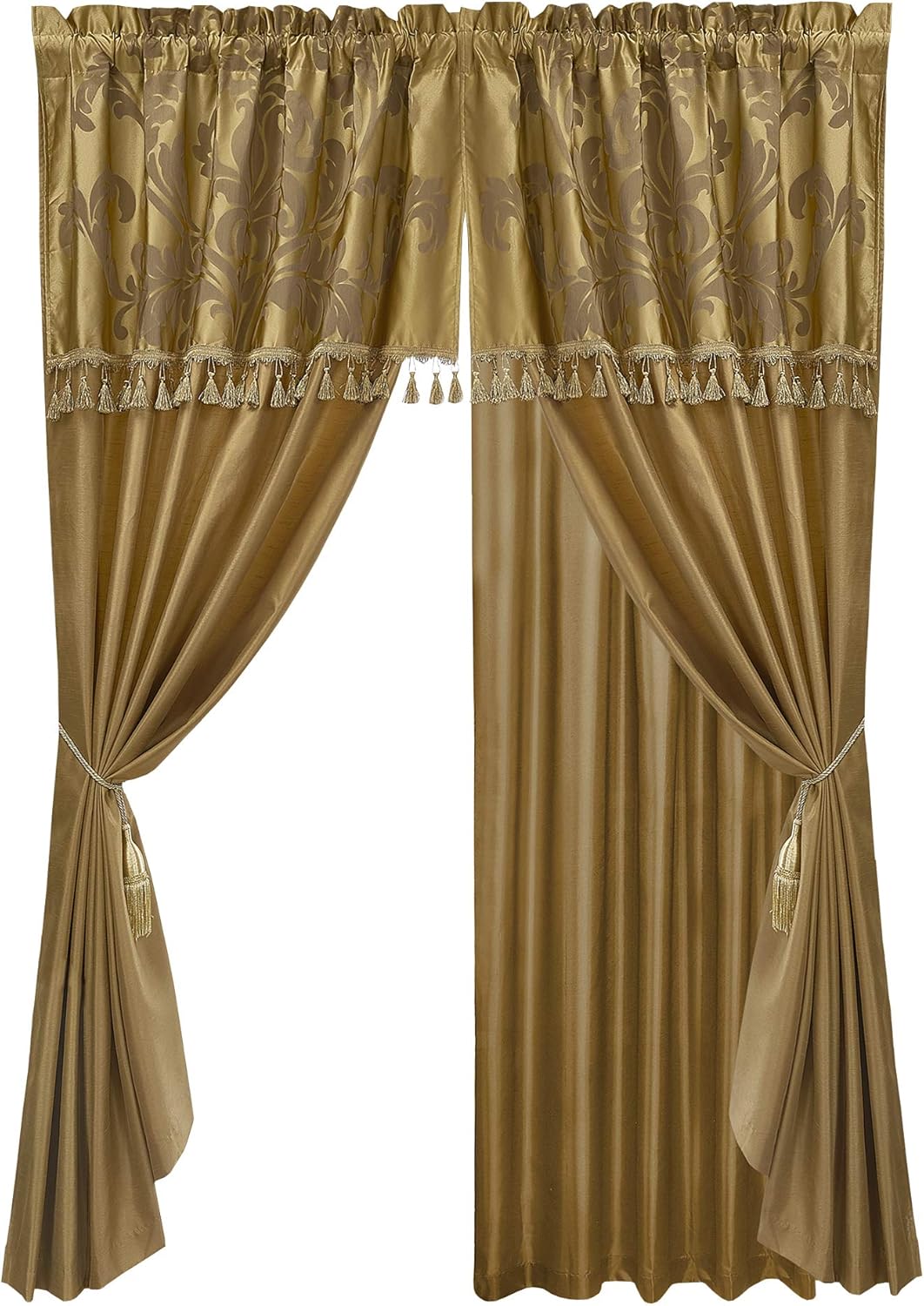 Chezmoi Collection Royale 4Piece Jacquard Floral Window