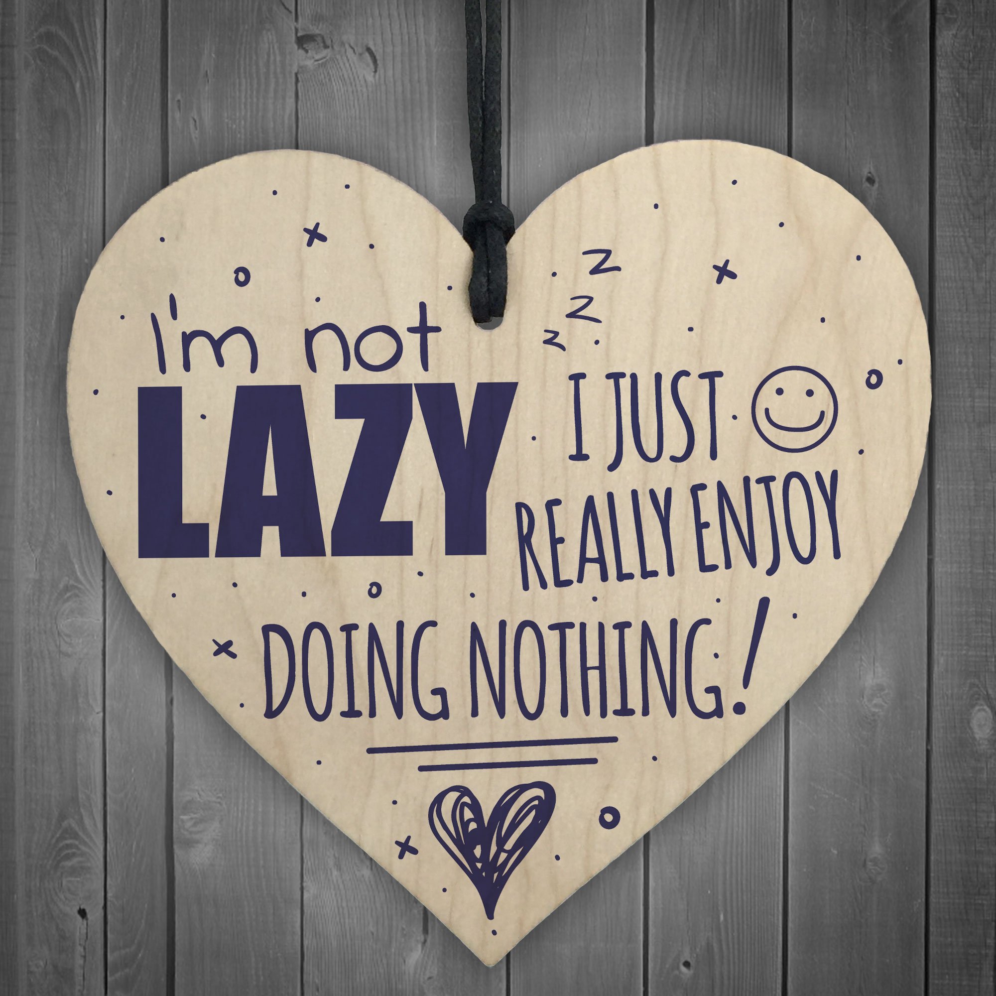 Red Ocean I'm Not Lazy Funny Hanging Heart Doing Nothing Novelty Best Friend Gift Ideas