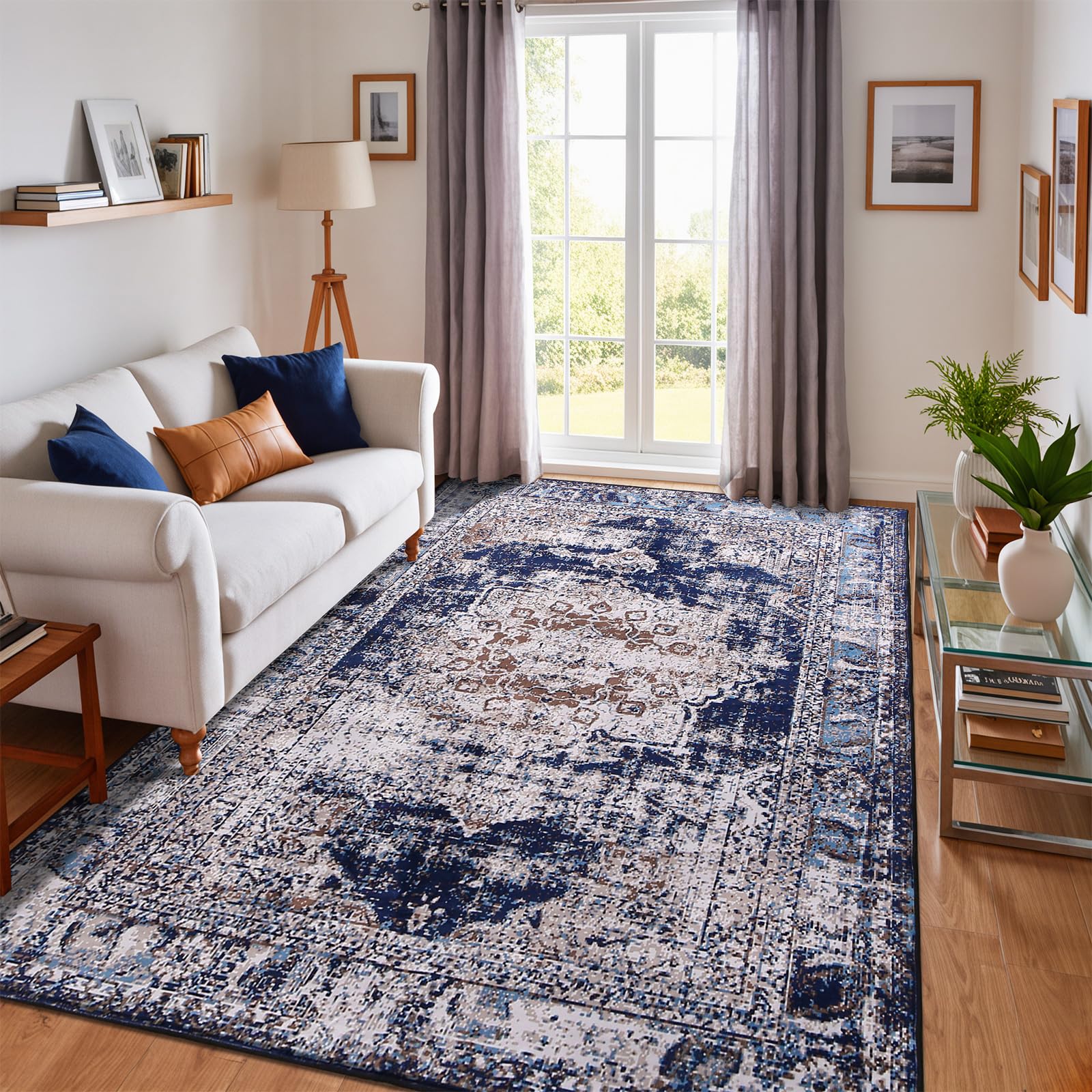 Tappeto Etnico Tappeto Bohémien KIMODE 150x210 Cm - Lavabile In Lavatrice Per Soggiorno E Camera Tappeto Tribale Lavabile