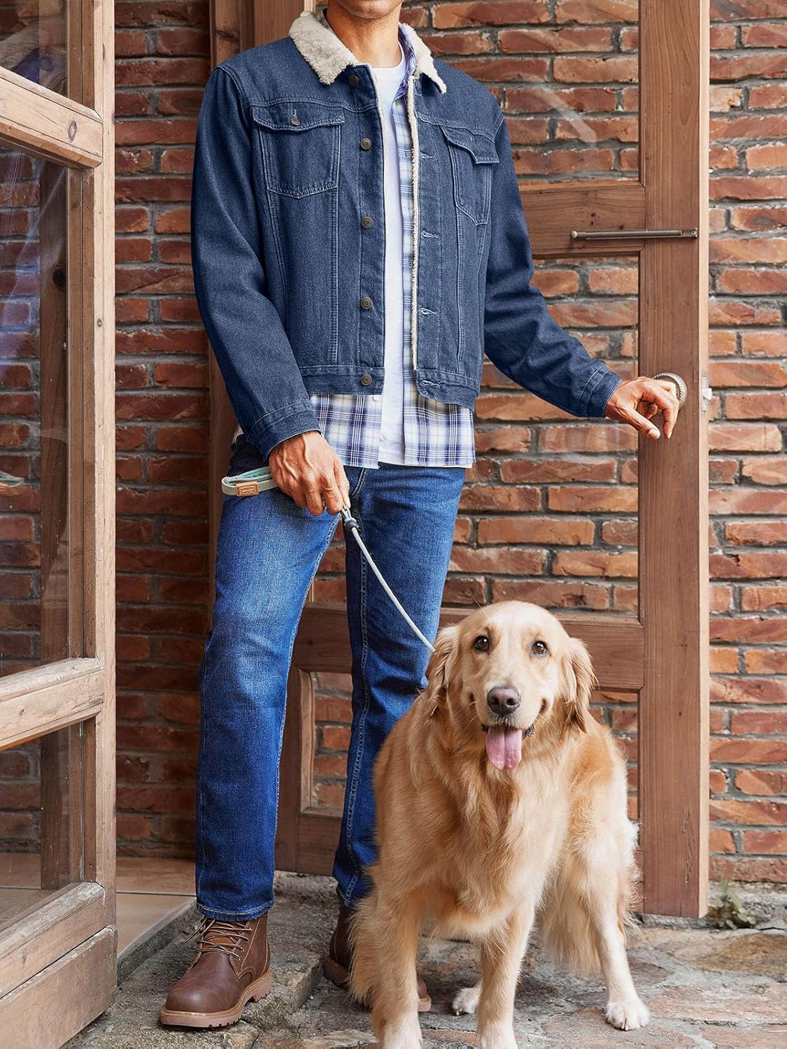 Runcati Jaqueta jeans masculina forrada com lã de ovelha casual inverno quente com botões e bolso em promoção! Veja a oferta e mais achadinhos de Jaquetas & Casacos 2 Hoje é o melhor dia para comprar Runcati Jaqueta jeans masculina forrada com lã de ovelha casual inverno quente com botões e bolso com aquele preço maroto! Promoção! Aproveite a oferta! 2